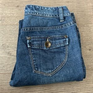Vintage Y2K Bossini Denim Jeans Button Flap Pocket Nostalgic Straight Cut